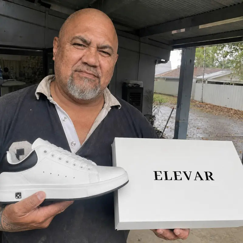 Customer wearing Elevar shoes