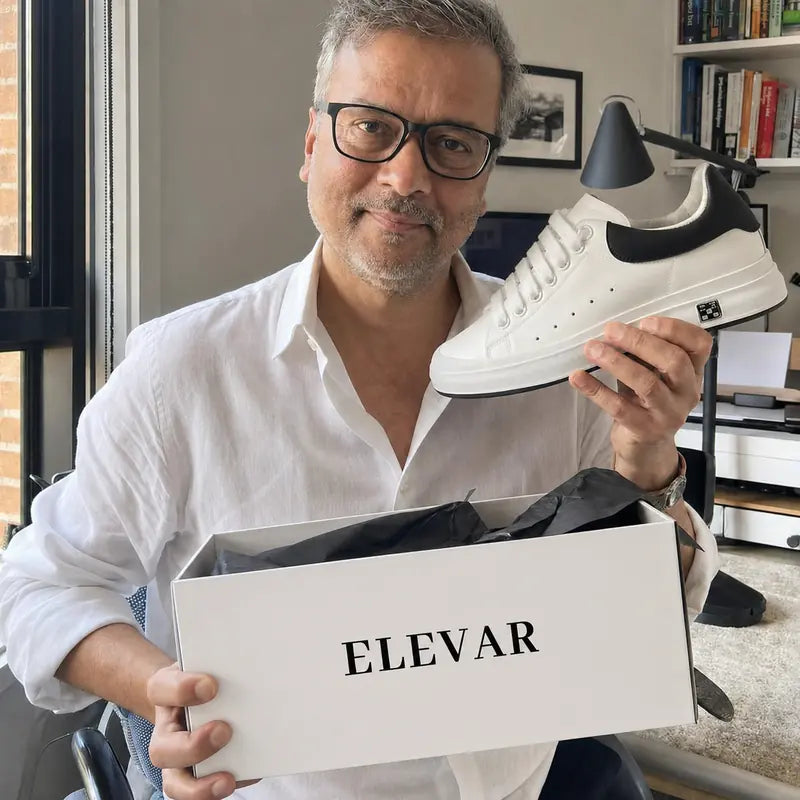 Customer wearing Elevar shoes